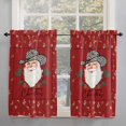 thumbnail image 2 of Red Santa Christmas Kitchen Curtain 2 Panels Tiers Curtains 45 Inch Length, Western Cowboy Xmas Botanical Curtains Rod Pocket Curtains Window Drapes Treatment Window Cafe Curtains, 2 of 5