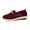 Wine, variant on NOKIO S𝗅ip On L𝗈afers Shoes for Women Breathable Knit Mesh Sneakers Lightweight Platform Walking Shoes with Chain Upper, Comfortable Round Toe Sport Shoes for Ladies Vacation Work Daily