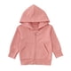 thumbnail image 1 of Gibobby Chamarra de invierno para niños y niñasNiñas Niños Con Capucha Otoño Sudadera Manga Larga Color Sólido Abrigo Ropa De Otoño(Rosa, 6-12 Meses), 1 of 5