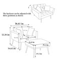 thumbnail image 7 of Tookss 36.61'' Wide Single Recliner Armchair Tufted Chaise Lounge Chair with Ottoman,3 Positions Adjustable Backrest,for Living Room, Bedroom, 7 of 7