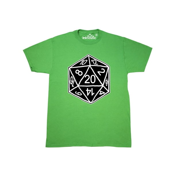 INKtastic - 20 Sided Black Dice T-Shirt - Walmart.com - Walmart.com