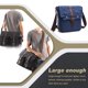 thumbnail image 5 of Mujeres Hombre Bolso Bolso Bolso Libro Bolera Billetera Almacenamiento Crossbody Pack Amplio Capacidad Camping Flap Messenger Bols Bolsillos múltiples azul oscuro Methold AP004585-04, 5 of 6