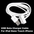 thumbnail image 2 of Cable cargador de sincronización de datos USB 2PCS para Apple iPhone 4 4s 3G iPhone iPod Nano, 2 of 3