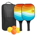 thumbnail image 2 of QualitChoice Pickleball Rackets Set 4 Balls Paddleball Racquet Includes High Visibility Color Balls For Enhanced Play Graduations, 2 of 6