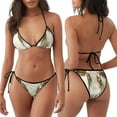 thumbnail image 3 of Lsque Cow Pattern Women Two Piece Swimsuit Sexy Swimwear Halter String Triangle Bikini Sets, 3 of 6