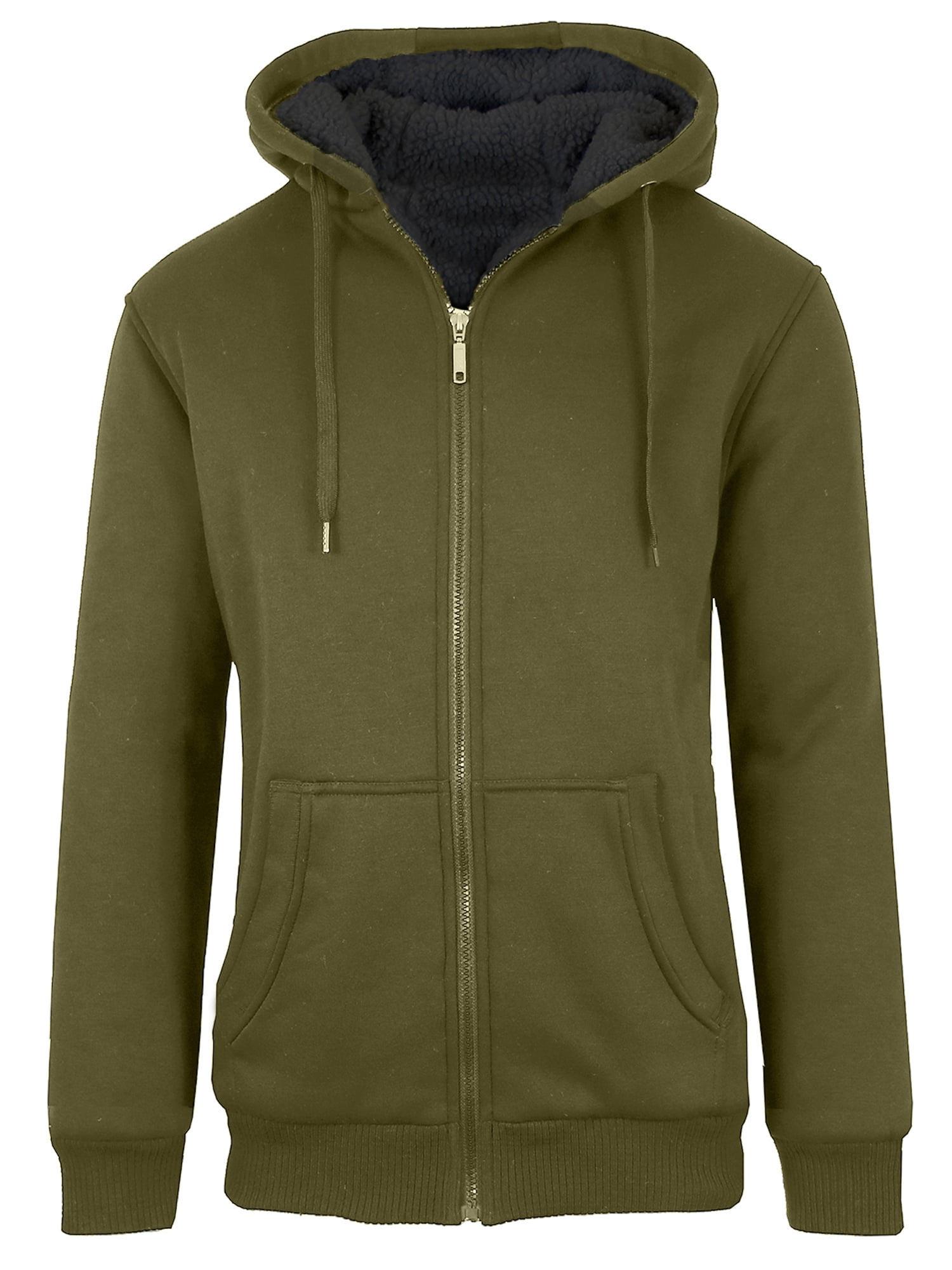 GBH Men's Heavyweight Sherpa Fleece-Lined Zip Hoodie (M-2XL