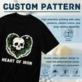 thumbnail image 5 of Black T Shirts for Men, Heart Of Iron, Skull Heart Plant Print 1 Mens Graphic Tees, 24013844,S, 5 of 8