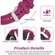 thumbnail image 4 of Paquete de 6 correas compatibles con Samsung Watch 4 de 40 mm y 44 mm/Galaxy Watch 4 Classic de 46 mm y 42 mm, correa deportiva de repuesto de silicona suave con cierre plateado., 4 of 5
