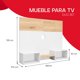 thumbnail image 3 of Mueble TV Duo 80¨, Atlas Del Descanso Color Blanco Con Roble, 3 of 8