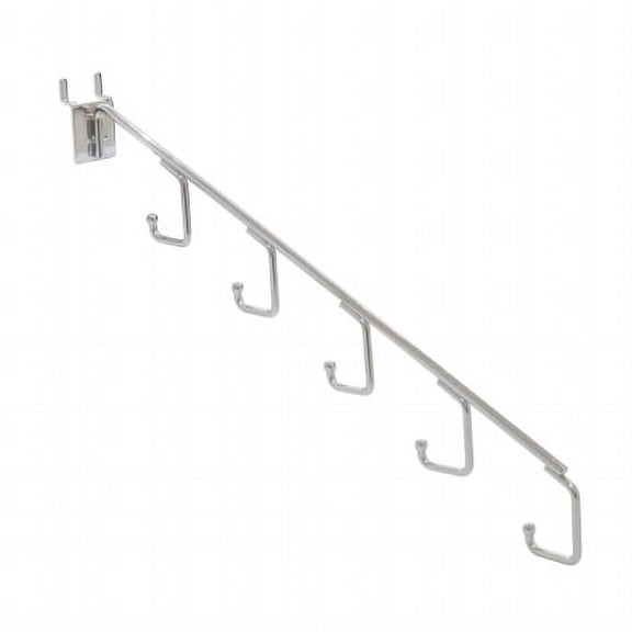 Econoco - PB/5H - 18" 5-Hook Chrome Waterfall Faceout for Pegboard - Sold in Pack of 48