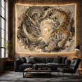thumbnail image 6 of Moon Stars Dynamic with Mythical Creatures Facing Each, Mystical Fantasy for Space Lovers, Galaxy Room Decor, Housewarming Gift, Tapestry Wall Hanging for Bedroom and Dorm, 6 of 7