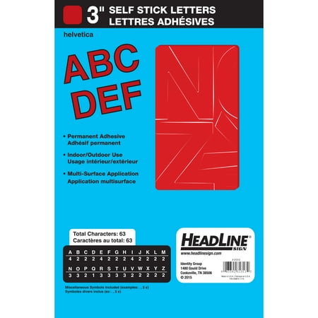 UPC: 0083392311138 | Headline/Geotype Vinyl Lettering Helvetica 1 Red Captial Letters