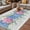 Multicolor, variant on Blue Pink Hydrangea Outdoor Rug for Patio/Deck/Porch, Non-Slip Large Area Rug 5 x 8 Ft, Eucalyptus Leaves Wooden Summer Botanical Indoor Outdoor Rugs Washable Area Rugs, Camping Rug Carpet Runner