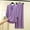 Purple, variant on Pajama Set for Women, Modal Blend Two-Piece Loungewear with Round Neck and 3/4 Sleeve, Elastic Waist Pants for Home Wear in Solid Blue