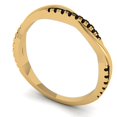 thumbnail image 2 of 0.16 ctw Wedding Band for Women - 14K Yellow Gold Natural Onyx Stackable Eternity Ring, 2 of 6