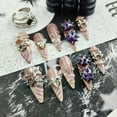 thumbnail image 6 of Artisan-Made Colorful Y2K Garbage Punk Fake Nails - Original Design Spiked & Star Press-Ons, Edgy Cute Decorative Nails for Fun Parties, Shimmer Retro Vibe Handcrafted Nail Sets, 6 of 10