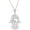 White, variant on 14K White Gold Finish Round Cut White Diamond 925 Sterling Silver Middle East Hamsa Hand Pendant Necklace for Women