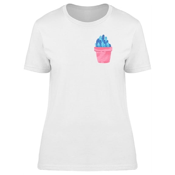Big Blue Cactus In Pink Pot Tee Women's -Image by Shutterstock
