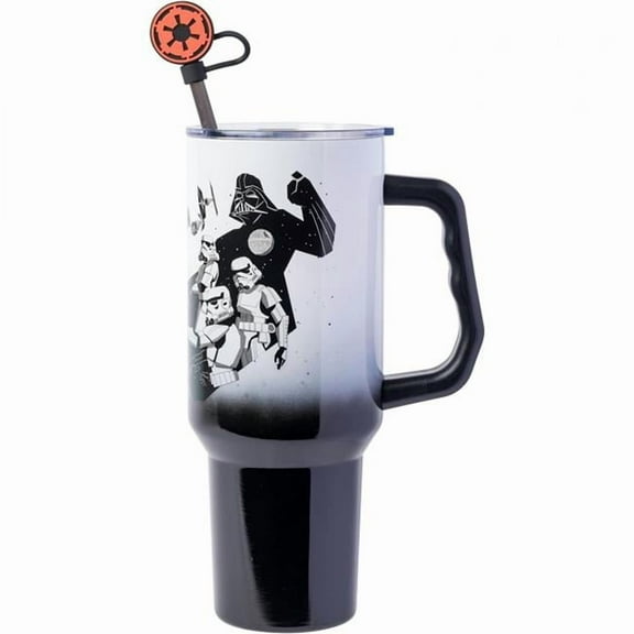 Star Wars 899312 40 oz Darth Vader Stainless Steel Tumbler with Straw Cover