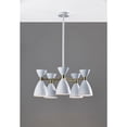 thumbnail image 4 of Adesso 4280-02 Oscar 5-Head Pendant, 36.25 in, 5 x 40W, White w/Antique Brass, 1 Pendant Lighting, 4 of 5