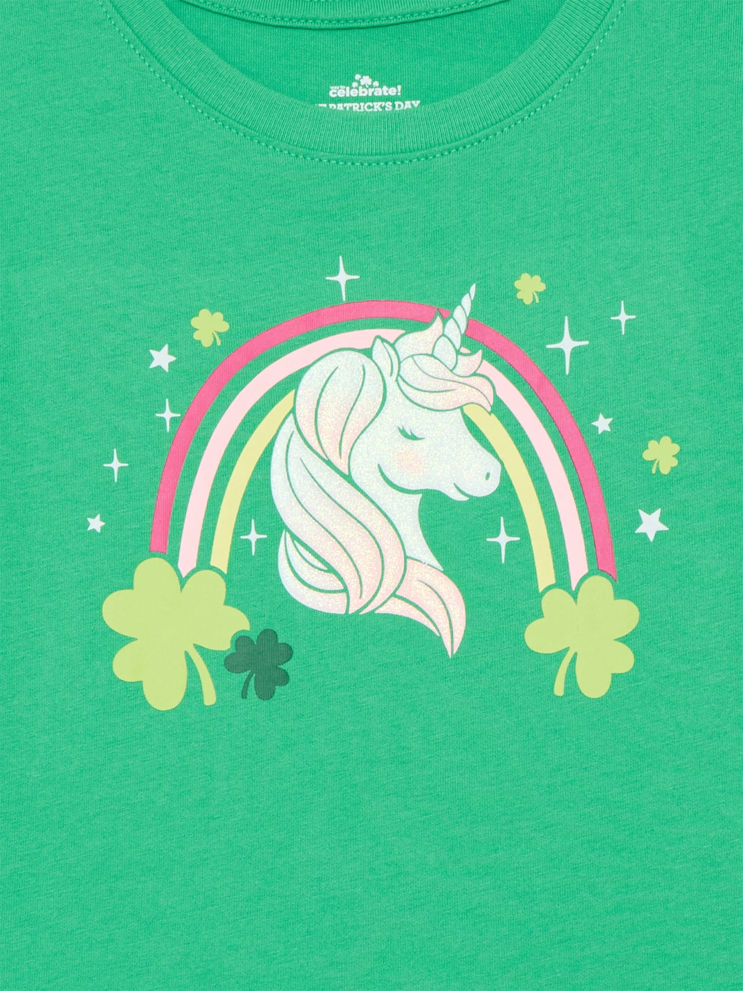 St. Patrick’s Day Girls Short Sleeve T-Shirt from Way To Celebrate, Sizes 4-18