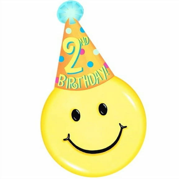 2nd Birthday 'Smiles' Invitations w/ Envelopes (8ct)