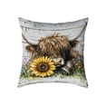 thumbnail image 2 of Highland Cow Printed Pillow Case Bedroom Living Room Sofa Cushion Decorative Plush Comfortable Cover Home Decor Seasonal Decoration, 2 of 5