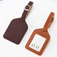 thumbnail image 5 of Leadrop Faux Leather Solid Color Luggage Tag Travel Suitcase ID Address Baggage Label, 5 of 11