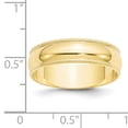 thumbnail image 4 of Bague Demi-Ronde 10KY 6 mm LTW à Grain de Mil Taille 5 Taille 5, 4 of 4