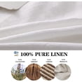 thumbnail image 2 of Simple&Opulence 100% Linen Duvet Cover Set, 3 Piece Belgian Flax Breathable Bedding, Queen Size 88''x92'' (1 Comforter Cover+2 Pillowshams) with Tie Closure Style,White, 2 of 8