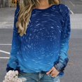 thumbnail image 2 of Galaxy Star Outer Space Womens Casual Crewneck Sweatshirt Long Sleeve Tops Cute Pullover Loose Fit, 2 of 7