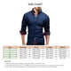 thumbnail image 5 of Camisa de manga larga azul marino de color puro, cuello con solapa, corte ajustado para el trabajo y los viajes, transpirable, agradable para la piel, talla L, 5 of 5