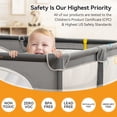 thumbnail image 5 of Large Baby Playpen, 79x63x27inch Activity Center Playard for Babies and Toddlers, Gray, 5 of 8