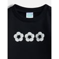 thumbnail image 2 of Wonder Nation Toddler Girls Crewneck and Flare Leggings, 2-Piece,Outfit Set, Sizes 12M-5T, 2 of 3