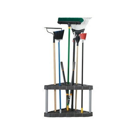

Rubbermaid Corner Tool Tower Garage Storage Holds 30 Tools Black