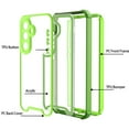 thumbnail image 2 of Designed For Samsung Galaxy S25 Phone Case,Military-Grade Protection,Transparent Back Designing,Heavy Duty Anti-Drop Shockproof Bicolor Rugged 4-in-1 Phone Case For Samsung Galaxy S25,Green, 2 of 8