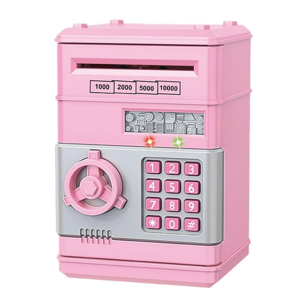 Alcancía electrónica para niños Strade Fareast Limited con contraseña rosa 18.5 x 12 x 12 cm