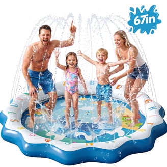H2OGO! Tie Dye Blobz Inflatable Splash Pad, Outdoor Summer Fun for