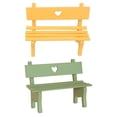 thumbnail image 1 of SHISUYAN 2 Pcs Mini Banc Mobilier Miniature Chaise de Parc Jardin Village Patio Banc, 1 of 9