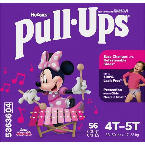 Huggies Pull-Ups Training Pants, 4T-5T, 38-50 lbs, 56 count
