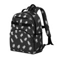 thumbnail image 2 of Astronaut Cat Black Pattern Cute School Backpack Bag for School with Padded Back and Adjustable Shoulder Straps 15.25"x11.5"x5.25", 2 of 5
