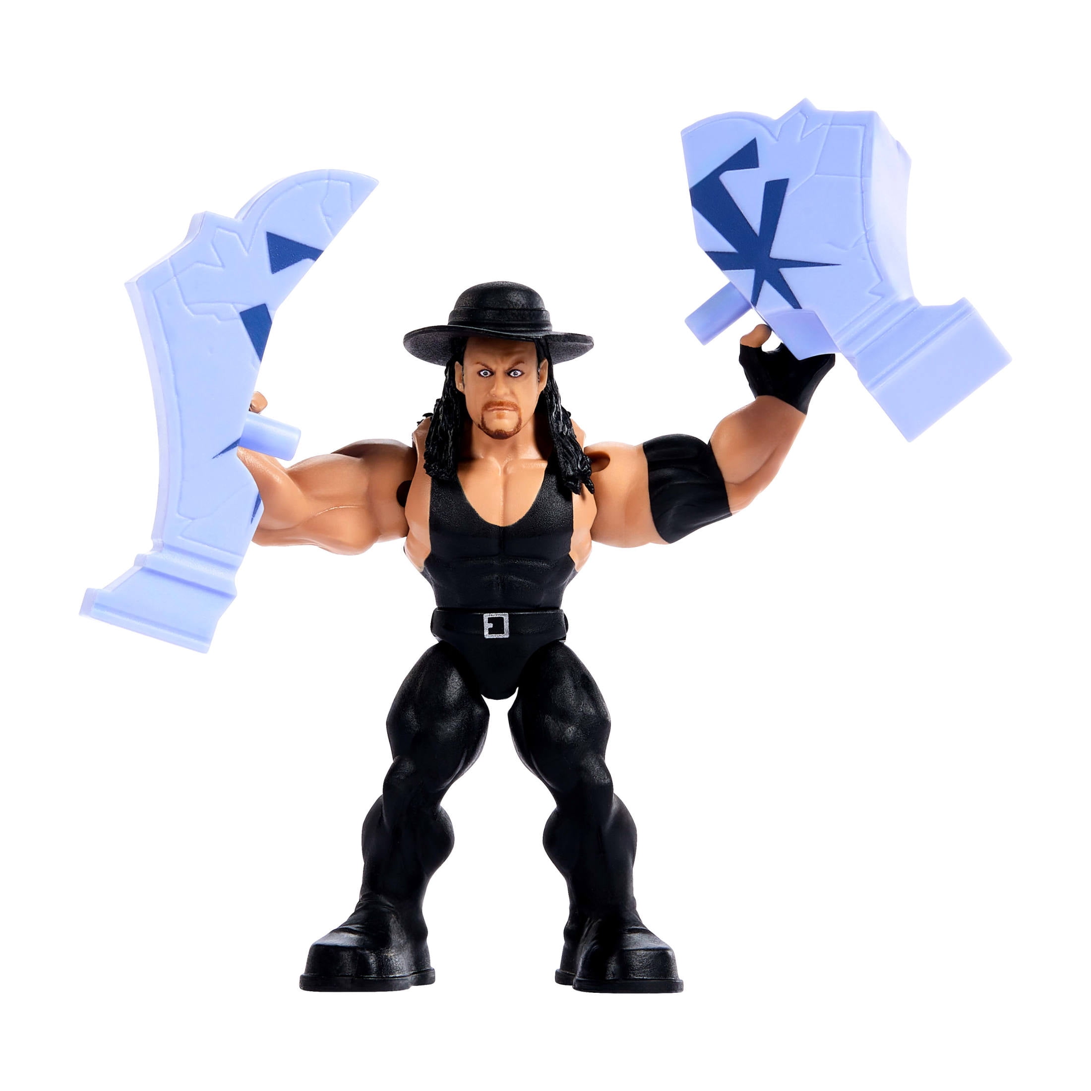 WWE Knuckle Crunchers Undertaker Action Figure & Accessories, Bone-Crunching Sounds, 3.25-inch