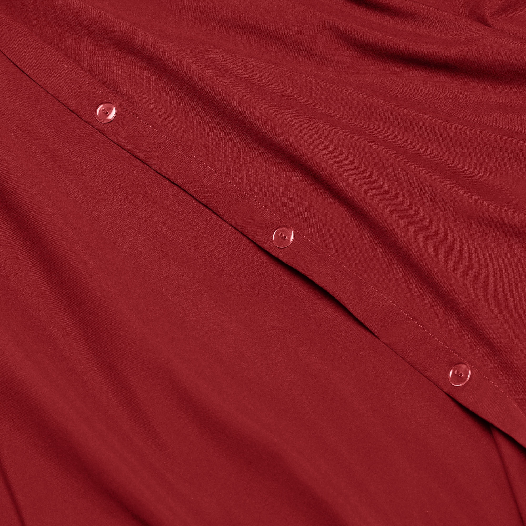 Hearth & Harbor 3-Piece Burgundy Red Duvet Cover Set, King