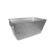 Better Homes & Gardens- Galvanized Large Rectangle Tub, BH28-056-099-29, 22 in L x 15 in W x 10 in H