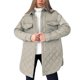 thumbnail image 3 of Txlixc Chaqueta acolchada para mujeres con cinturón ligero, cómodo, cálido, de manga larga de una sola fila Txlixc moda, 3 of 4