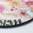 thumbnail image 3 of Cosmos Flowers Home Sweet Home Stained Glass Suncatcher UV Printed Glass Floral Garden Decor Round, 3 of 8