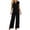 *Black, variant on ClodeEU Women's V Neck Short Sleeve Top and Pants Set,Loose Fit Casual Two Piece Outfit with Pockets Mint Green,Womens Plus L