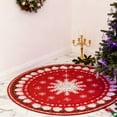 thumbnail image 6 of Christmas Cute Floral Tree Skirt 4ft/120cm, Large Holiday Tree Base Cover, Warm Atmosphere Floor Mat, Festive Christmas Decorations for Home & Living Room Winter Décor B, 6 of 6
