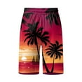 thumbnail image 5 of JLFKNG Casual Mens Swim Shorts Plus Size Swim Bottoms Drawstring Loose Fit Casual Sports Running Straight Leg Knee Length Swim Shorts Suit For Seaside, Vacation, Holiday, 5 of 5