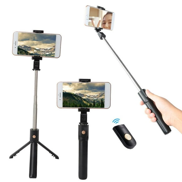 Domqga 2 en 1 Support de Trépied de Bâton de Selfie avec Télécommande pour Smartphone iOS, Support de Trépied de Bâton de Selfie, Bâton de Selfie